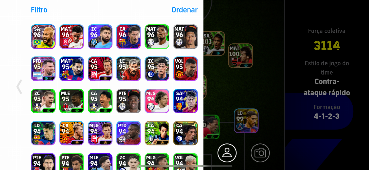 Conta Efootboll com Som chute bugado full cartas