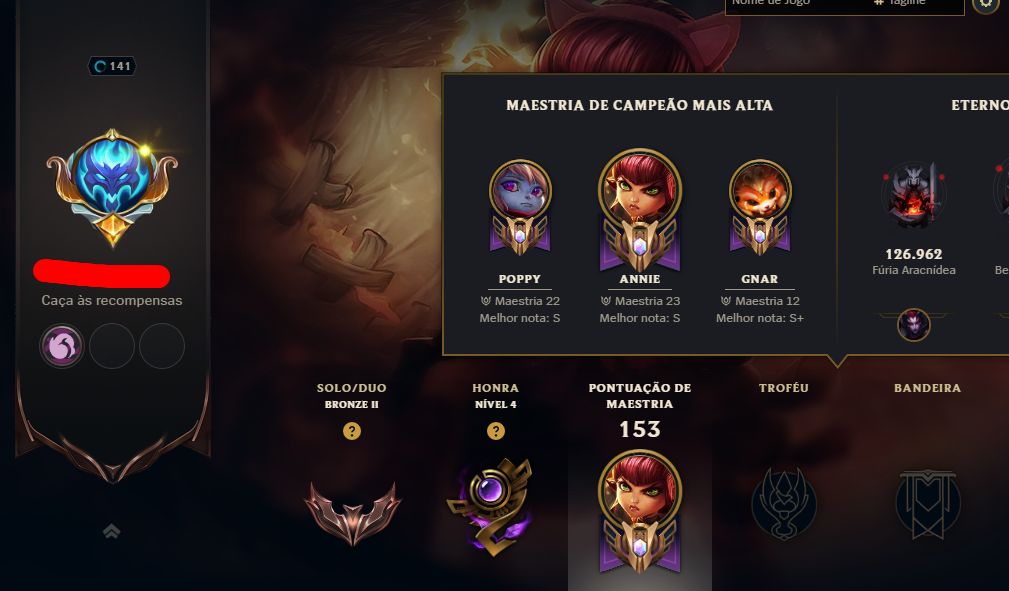 LEAGUE OF LEGENDS 73 SKINS NIVEL 141 BRONZE