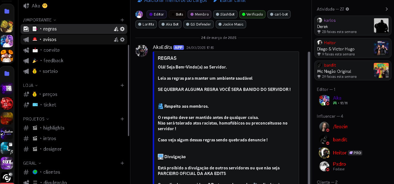 CRIO SEU DISCORD COMPLETO