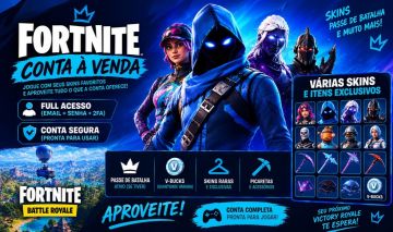 CONTA FORTNITE ALTA | 93 PICARETAS + SKINS EXCLUSIVAS / LEVEL 1259 + 200 V-BUCKS