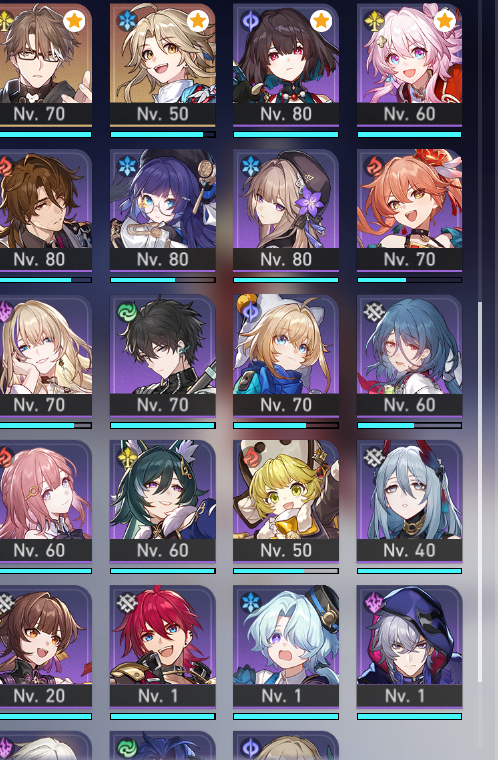 Conta Honkai star Rail 11 Limitados , lv 70