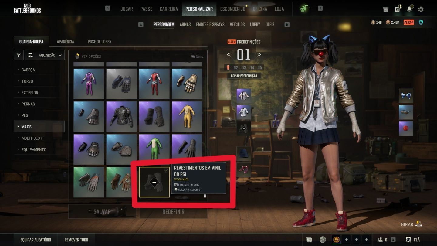 PUBG PC | PGI Gloves + 10 Progressivas | LVL 500 TIER 5