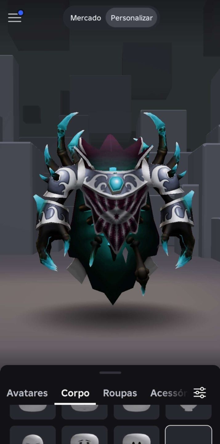 Conta com Headless, Korblox, Dominó crown, ghop