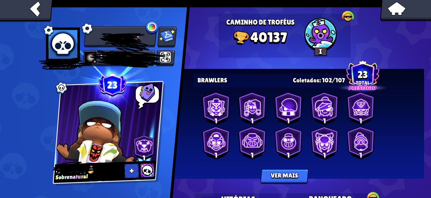 Conta de Brawl Stars 40k de troféus muito boa!! Preço a negociar