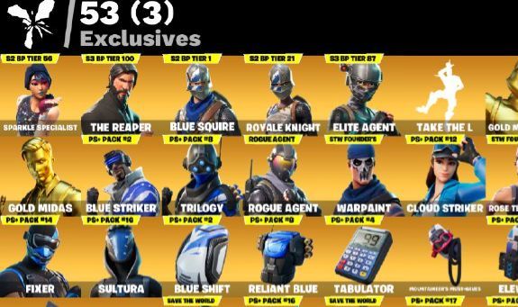 CONTA FORTNITE SUPER RARA COM SALVE O MUNDO ANTIGO E DIVERSAS SKINS PASSE DSD S2