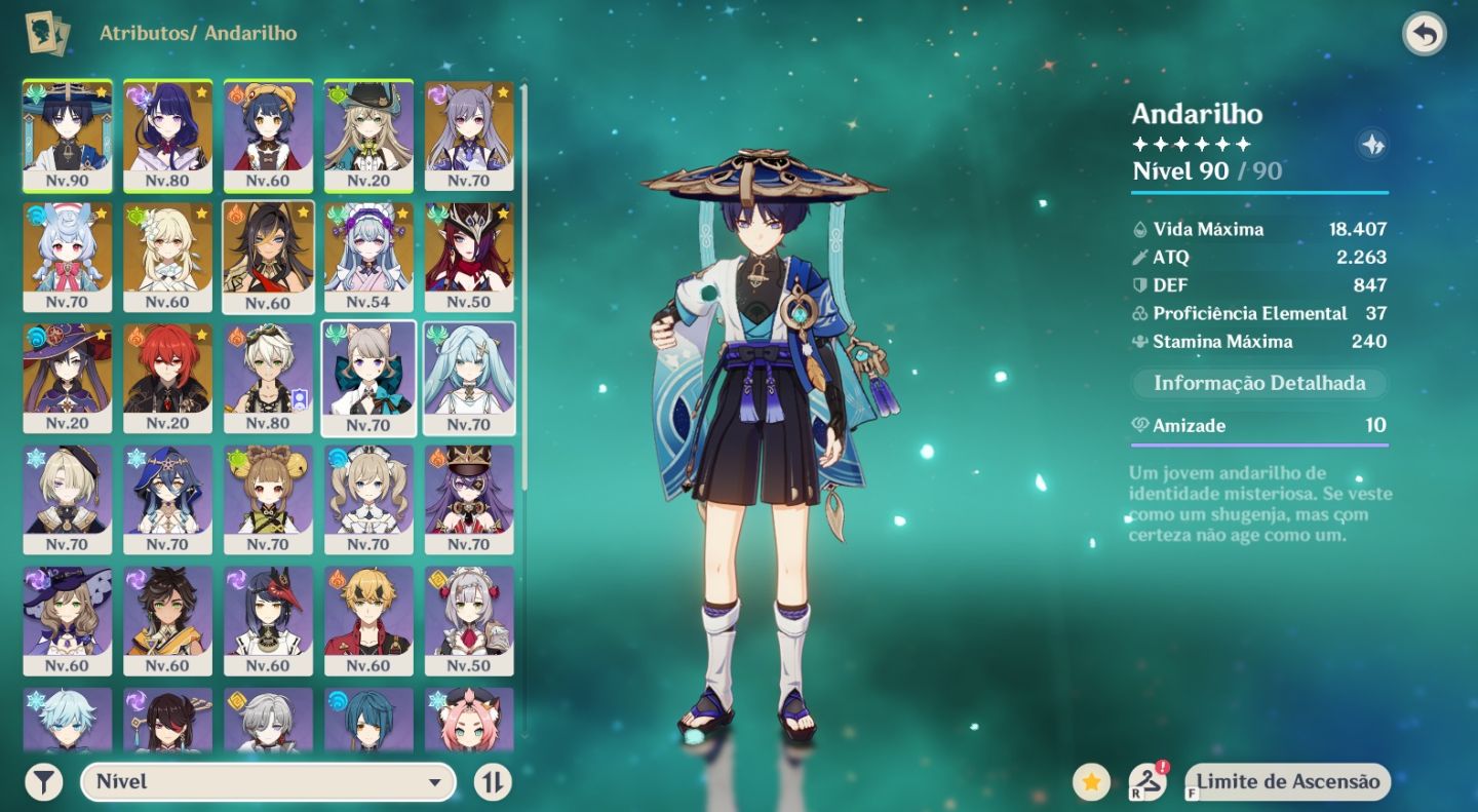 AR55 - ANDARILHO + RAIDEN + CHASCA + 6T5 (SKIN KIRARA E XIANGLING)