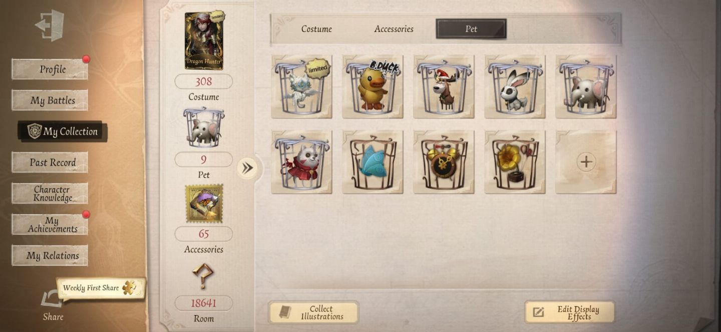 Identity v with much skins s limited and s more 6000k of fragments.