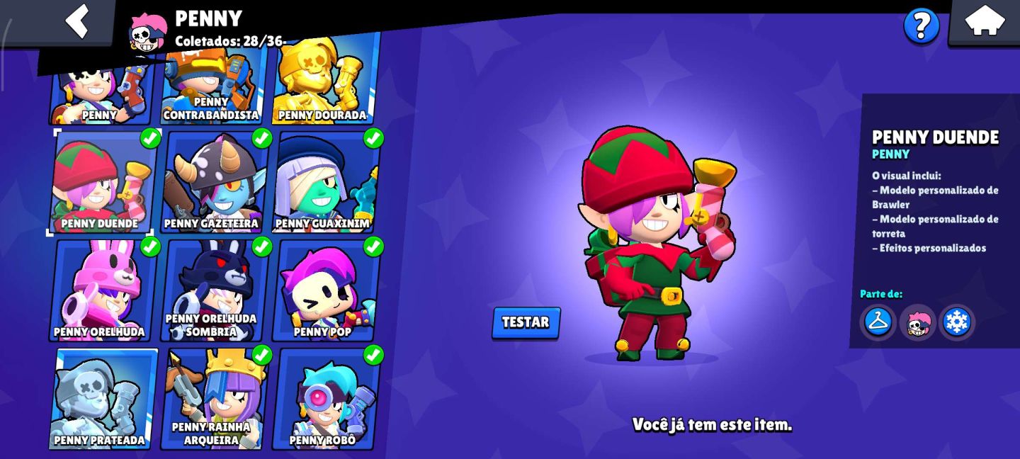 CONTA BRAWL STARS OG 2019 |62K TROFÉUS| 130+ SKINS(MÍSTICAS/LENDÁRIAS)+ 72 HIPER
