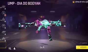 Conta RARA com Ump Roxa!! FF em promo ( skins na descrição)