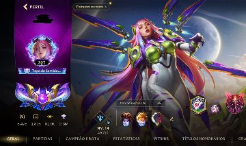 Conta Wild Rift Monarca e Lenda com quase 400 Skins