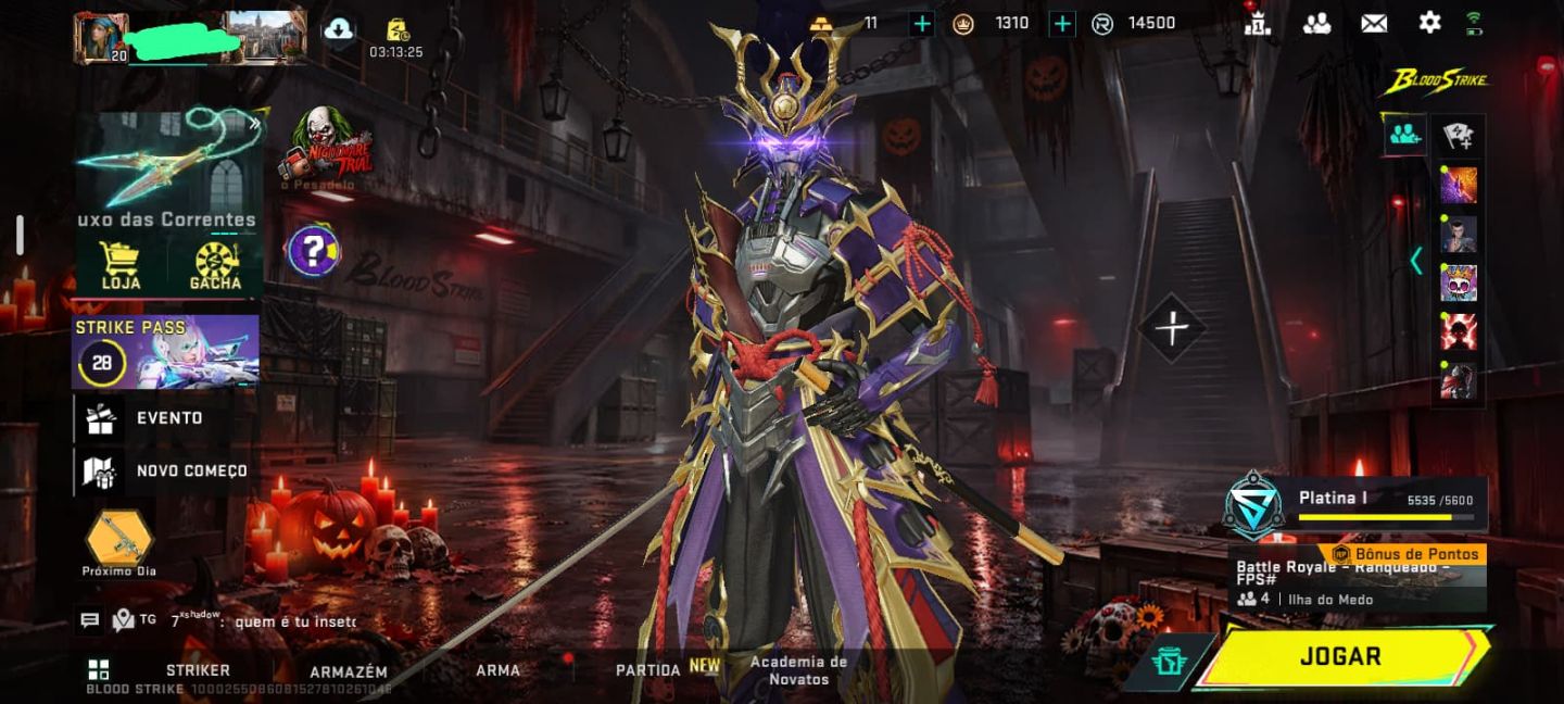 Conta de blood striker com eternas