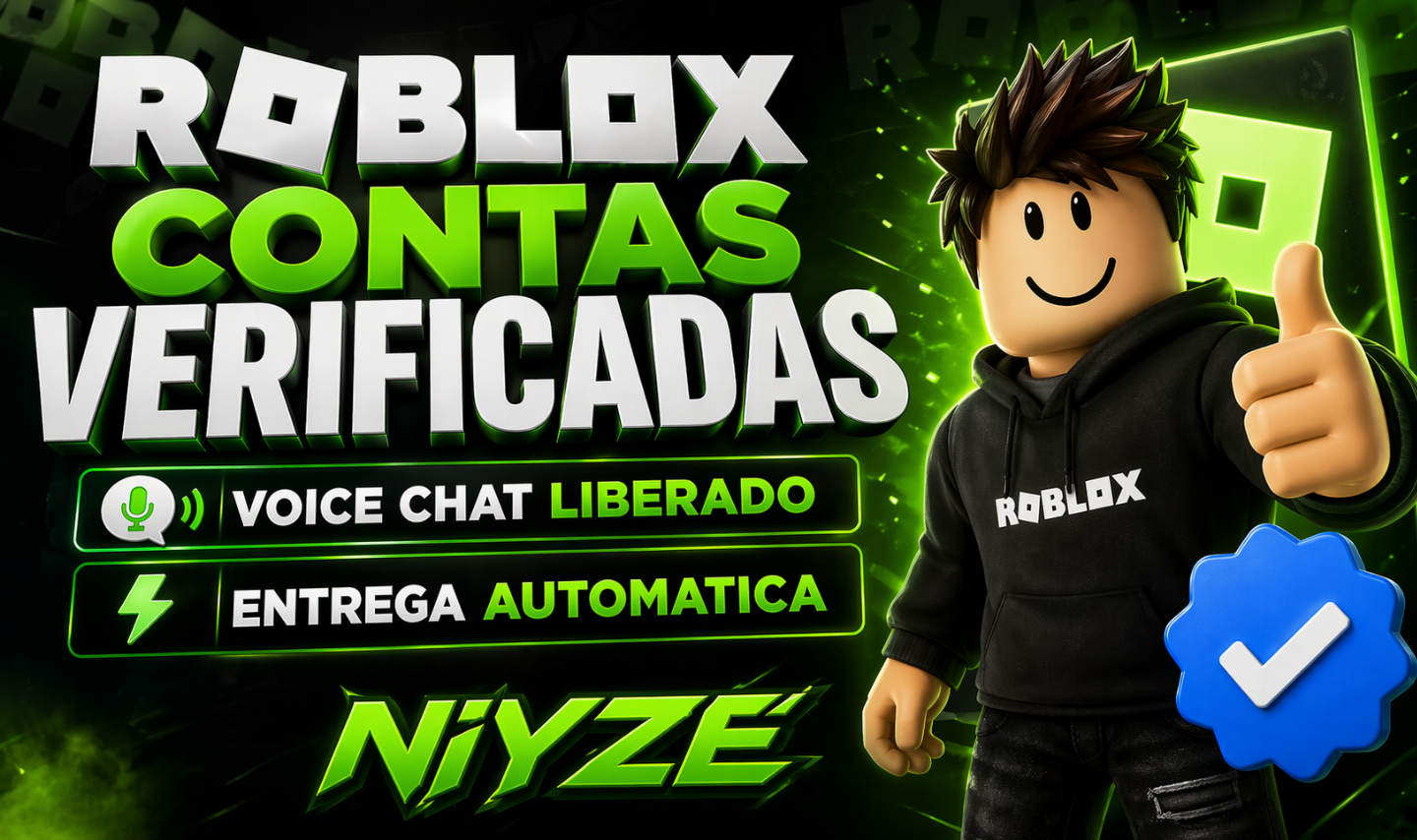 CONTAS ROBLOX VERIFICADAS [ VOICE CHAT +18 + ENTREGA AUTOMATICA]