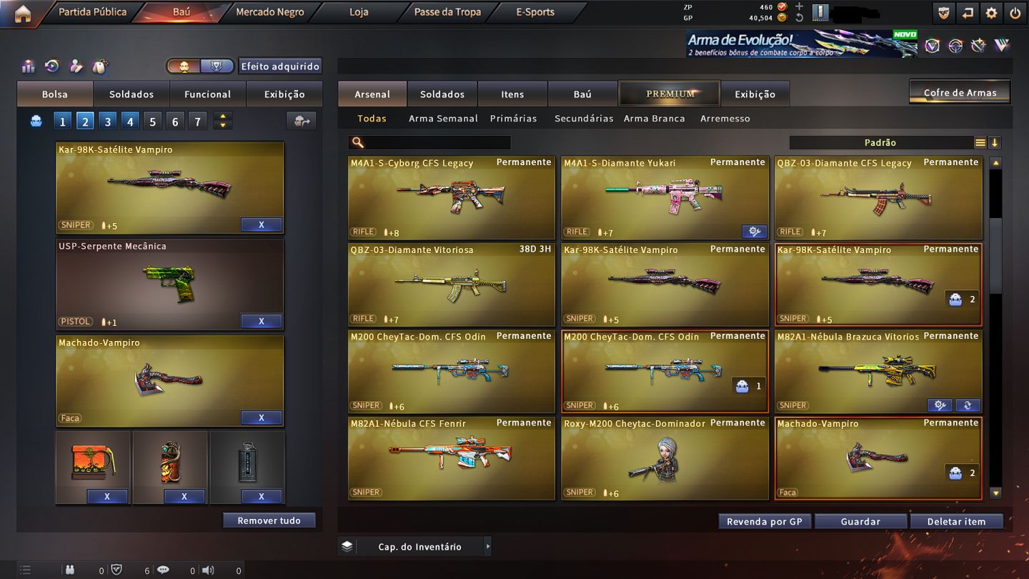 Conta CrossFire Com Vips e Variantes de Vip
