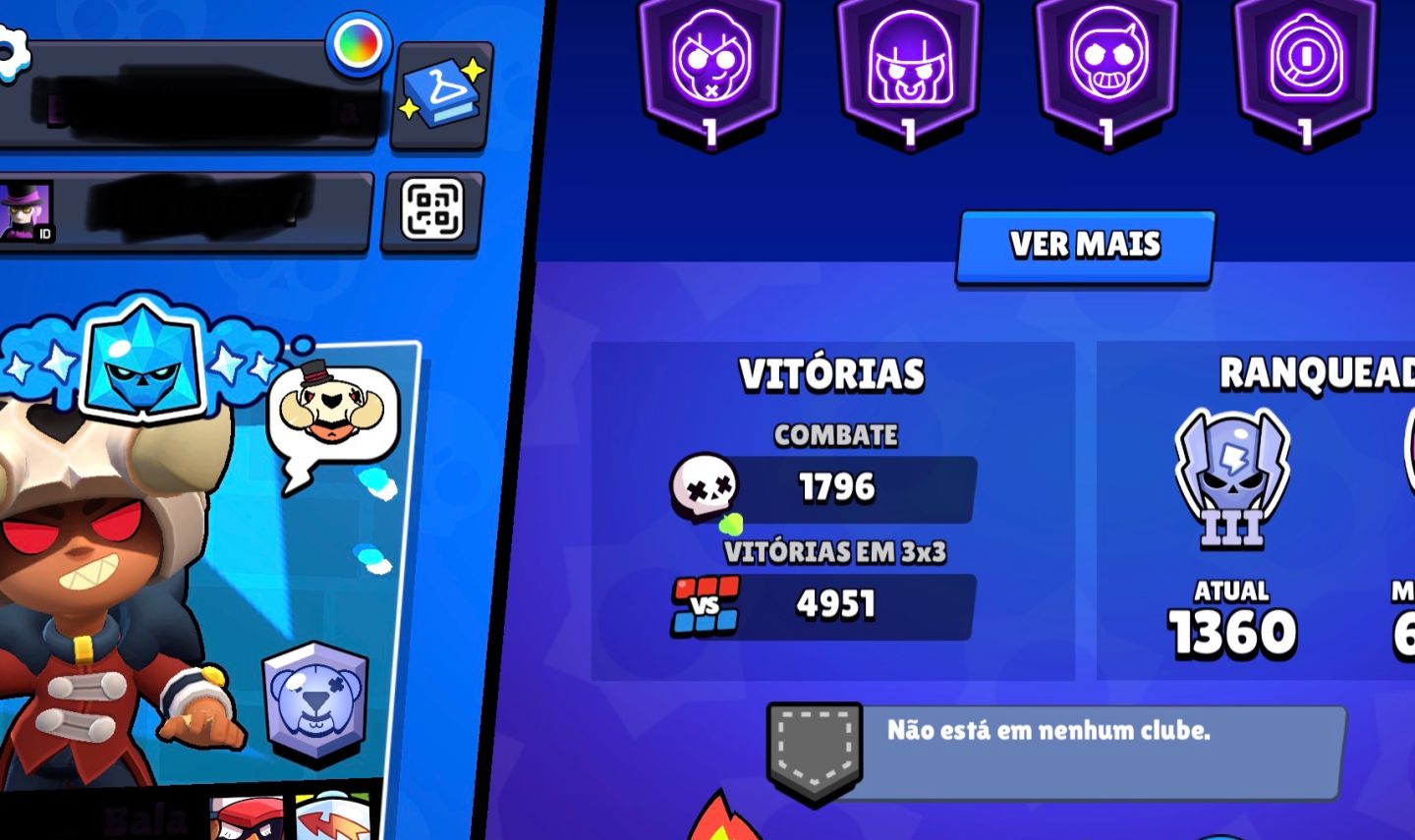 Conta boa de brawl Stars com muitos brawlers e skins