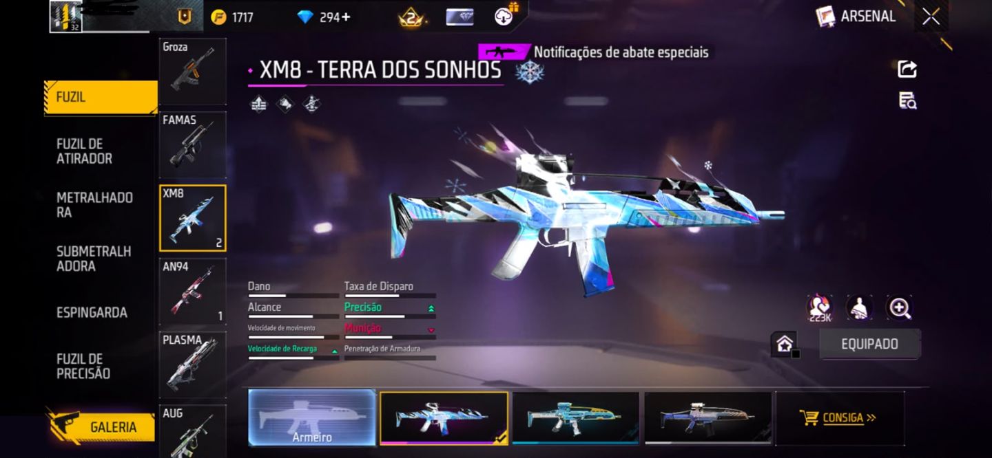 CONTA DE FREE FIRE COM ITACHI E 290 DIAMANTES NA CONTA!
