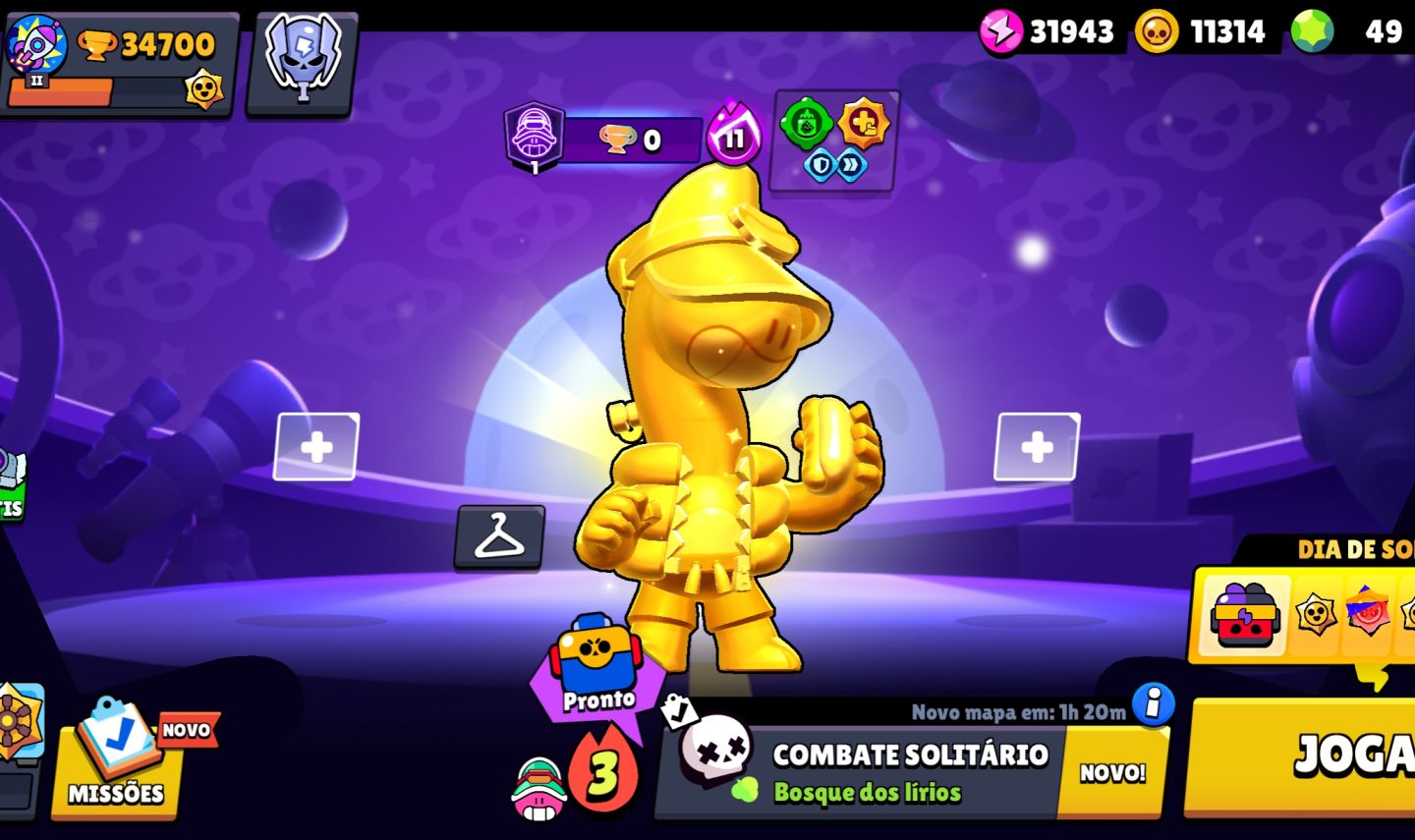 OFERTA! CONTA RARA COM 97 BRAWLERS