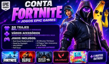 CONTA FORTNITE + VÁRIOS JOGOS EPIC GAMES