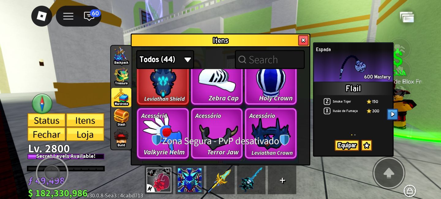 Conta blox fruits end game, conta completa, +skins no catálogo