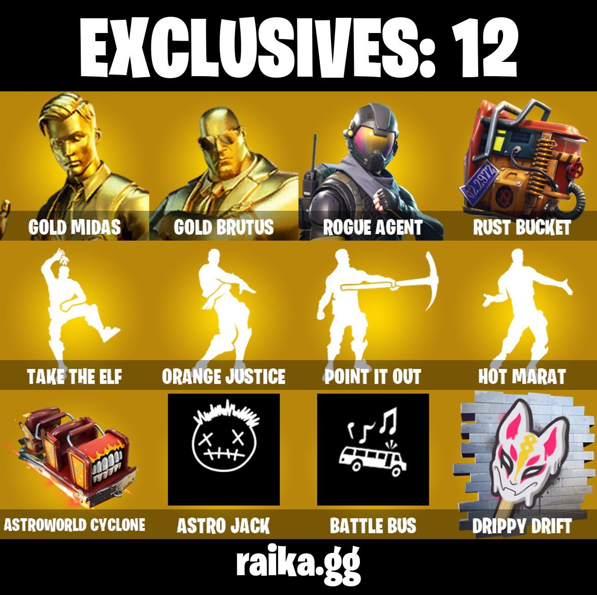 148 skins | Gold Midas Lara Croft Rogue agent 550 Vbucks Ragnarok OMEGA
