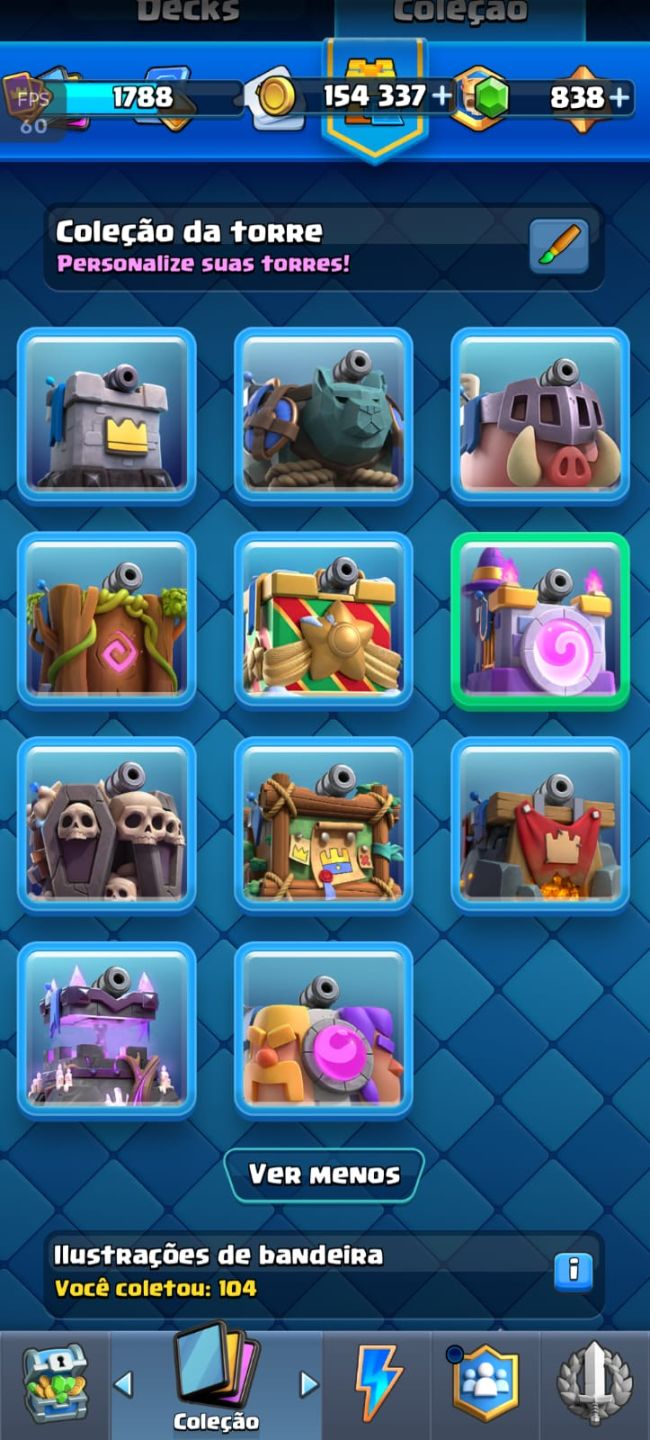 Clash Royale | Torre Nível 15 | 10.808 Troféus | Arena 26 | Evoluções 23/43