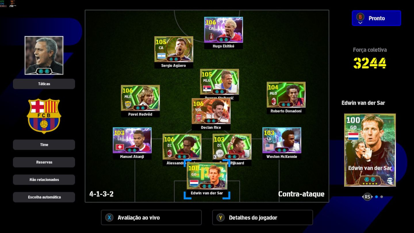 Conta PC Steam Van Der Sar 108, Nesta 106,Nedved 106,Ekitike 106, Rice 106 e CIA