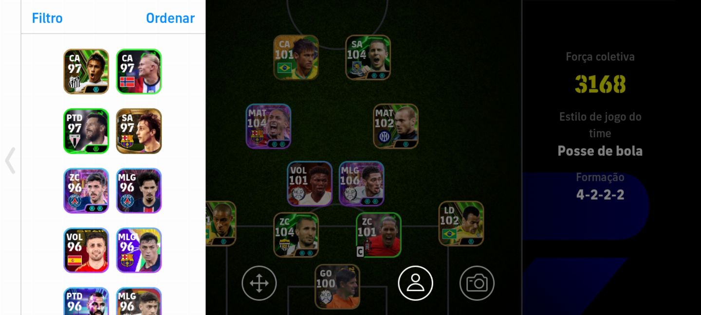 CONTA EFOOTBALL 3168 DE FORÇA