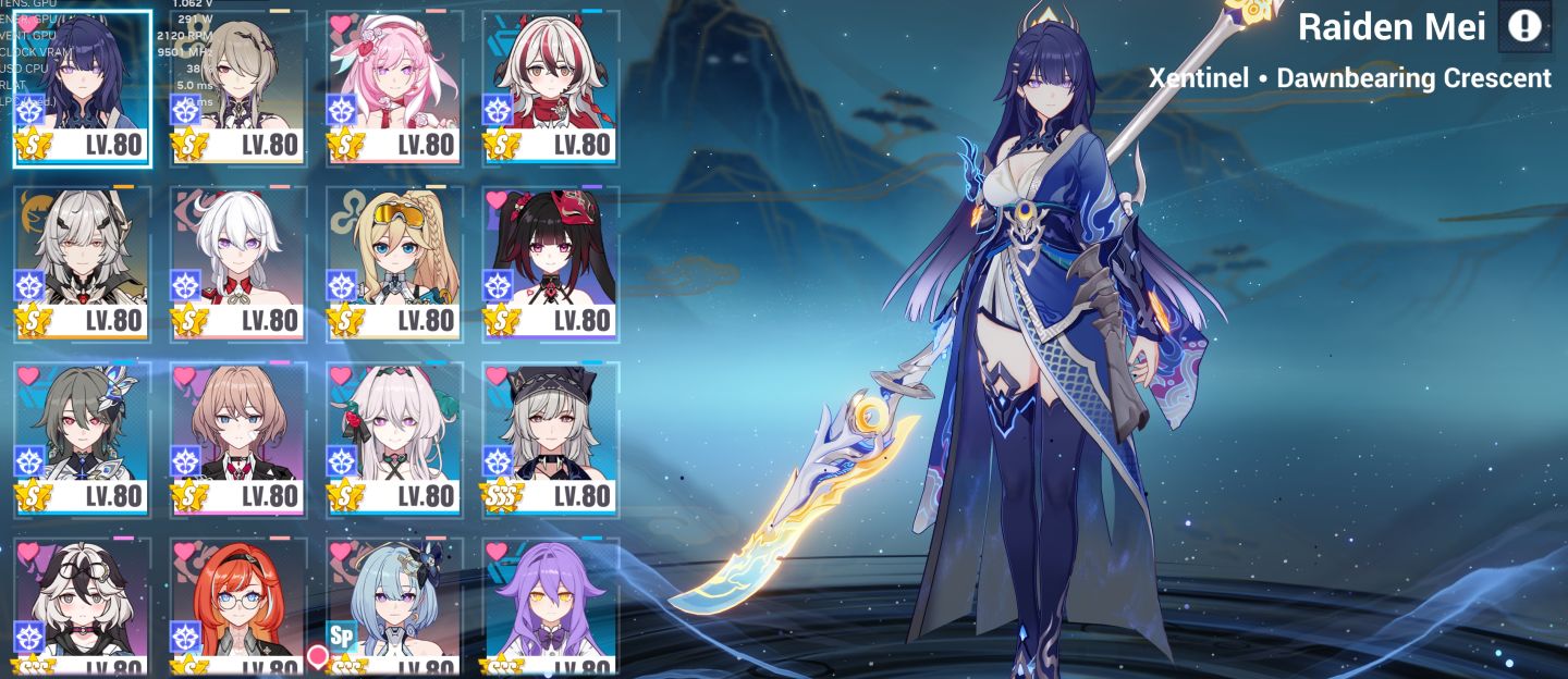 CONTA Colecionador - Honkai Impact 3rd + 90 Limitadas e armas + Herrscherss