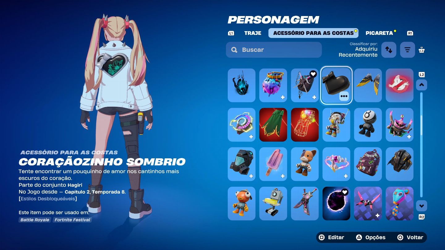 Conta de Fortnite antiga com 169 skins desde a temporada 3