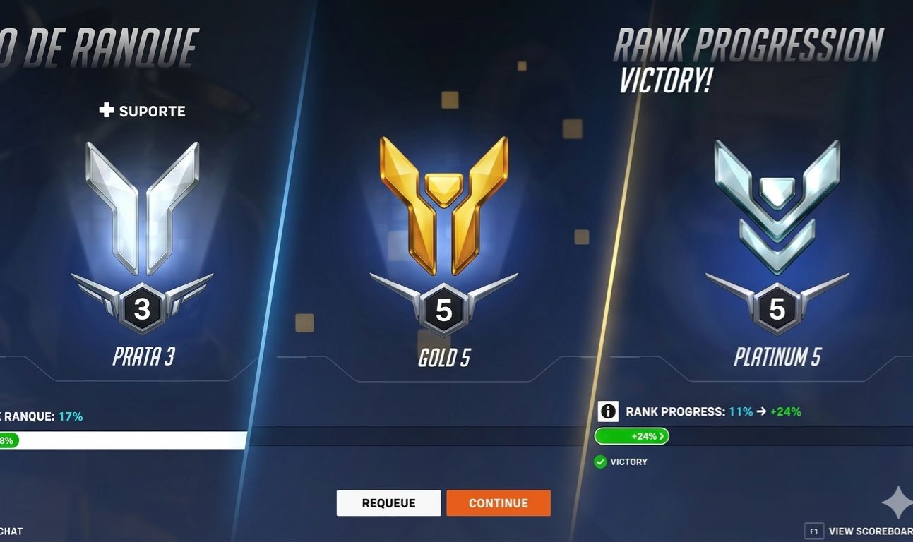 CONTAS OVERWATCH DO BRONZE AO MESTRE / QUALQUER FUNÇÃO/ TANK, DPS, SUP