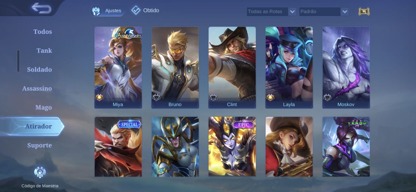 CONTA MOBILE LEGENDS | 126 SKINS | 100 HERÓIS | + FLORYN
