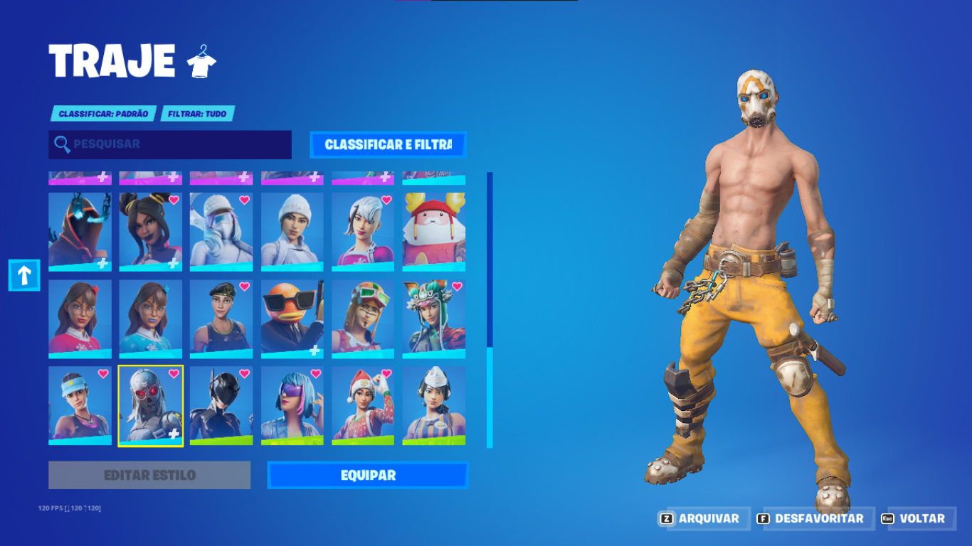 CONTA FORTNITE COM BANDIDO PSICOPATA E OUTRAS SKINS QUE NÃO VÃO VOLTAR MAIS.