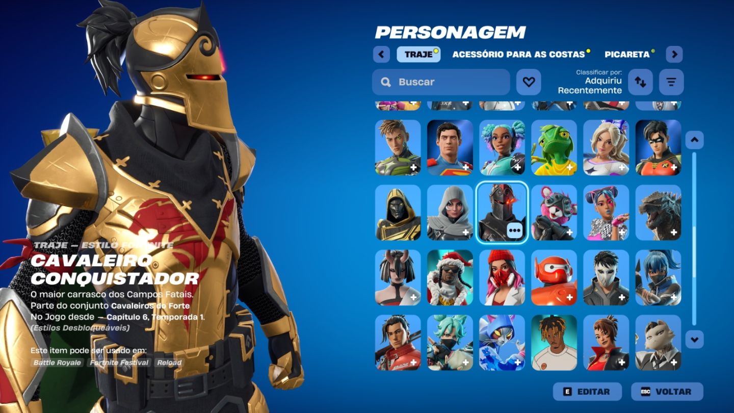 Conta de Fortnite com 85 Skins | Superman | Promoção!