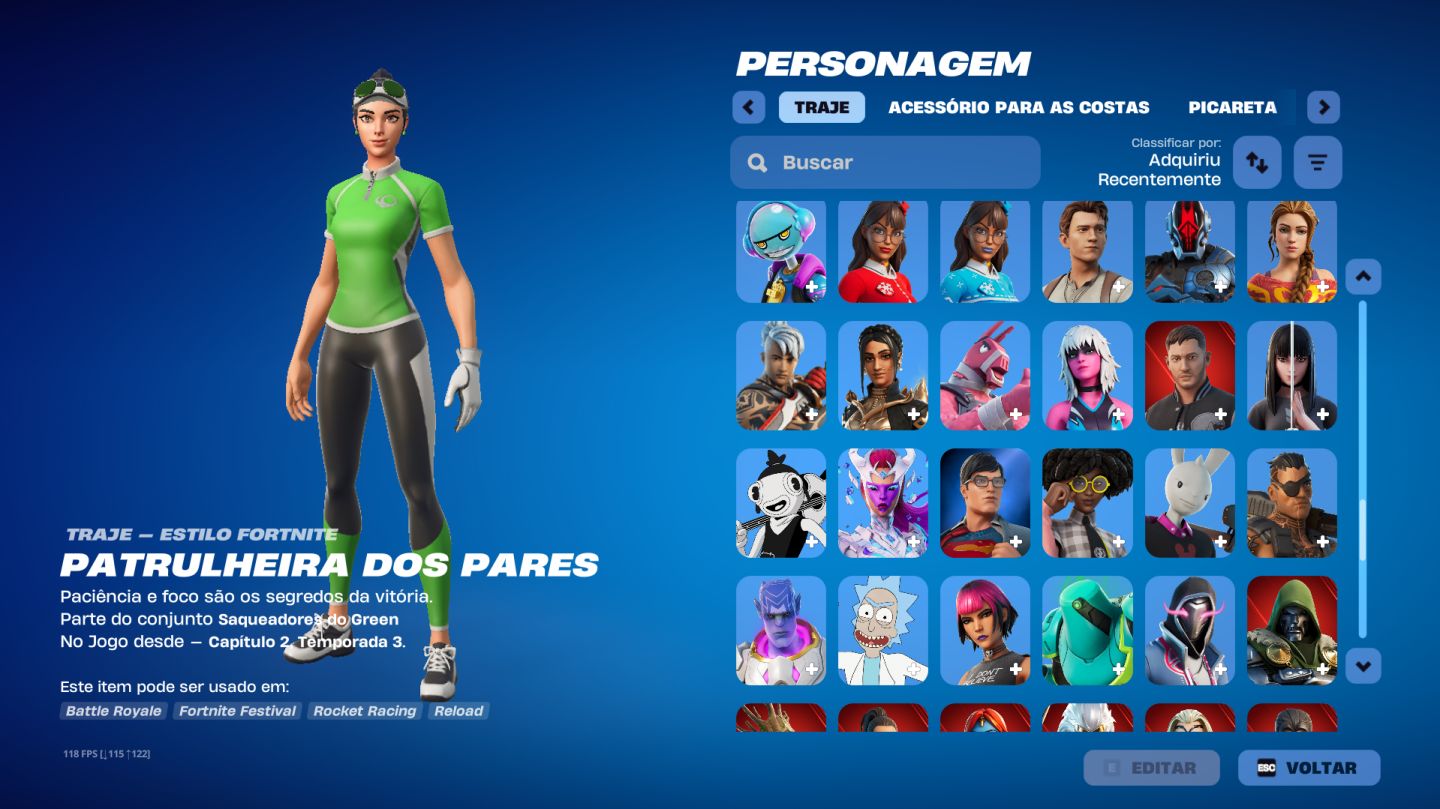 CONTA FORTNITE | 189 SKINS | PASSES ANTIGOS | MUITOS ITENS | CONTA COMPLETA