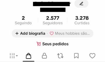 CONTA DO TIKTOK COM SHOP ATIVO +2,5K SEGUIDORES (ENGAJAMENTO REAL)
