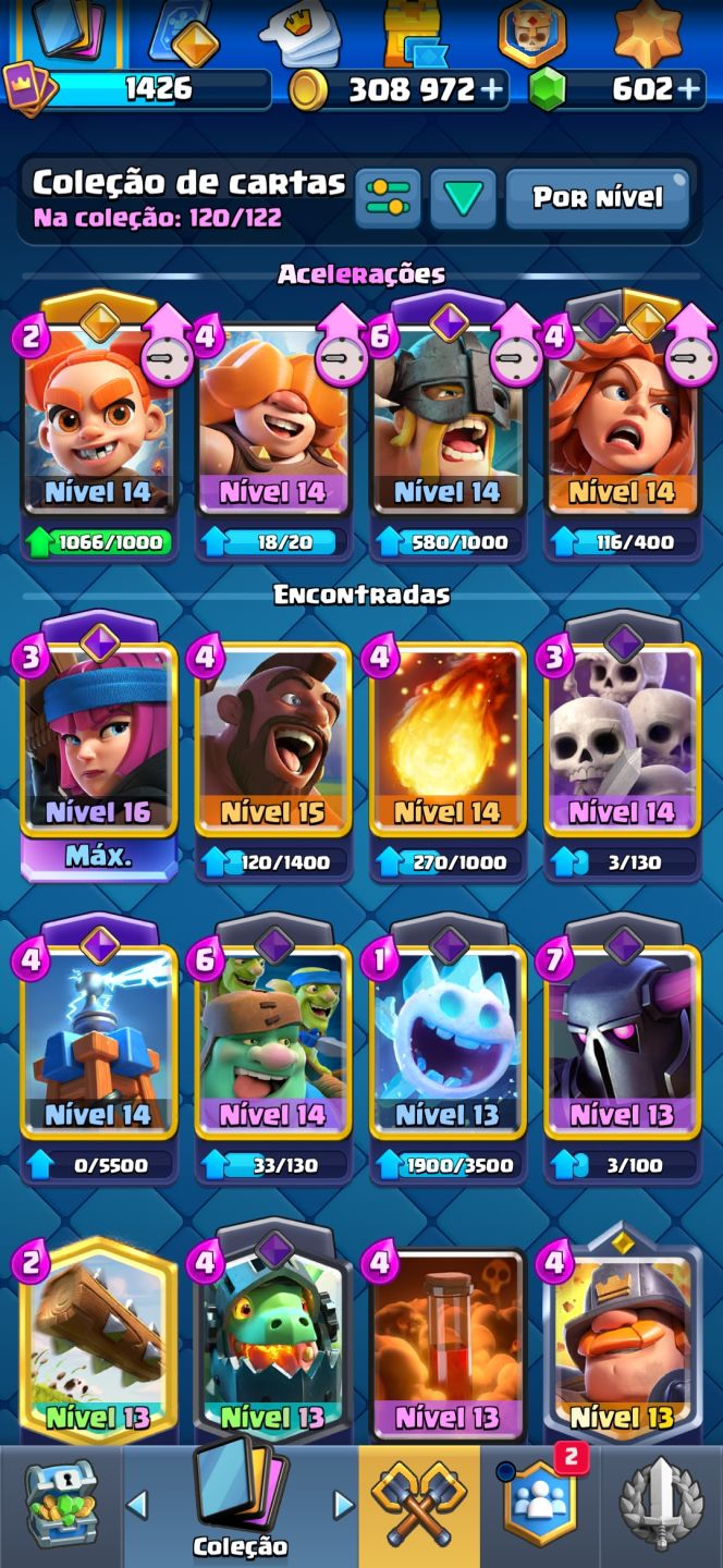 Conta de clash arena 23 com deck bem montado