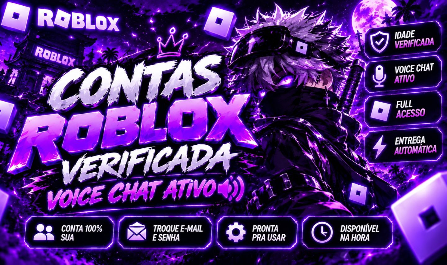 [70% OFF] Contas Roblox +13/+18 Verificadas! | + Voice Chat | Entrega Automática