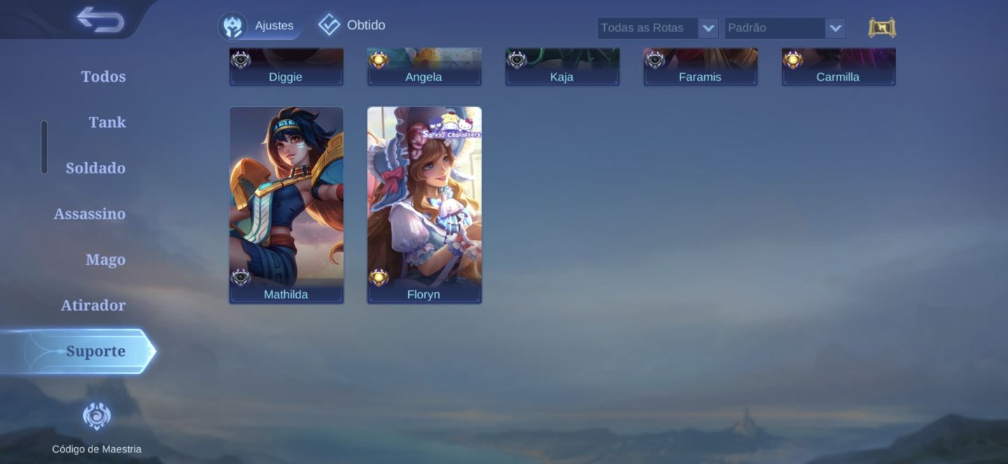 CONTA MOBILE LEGENDS | 126 SKINS | 100 HERÓIS | + FLORYN