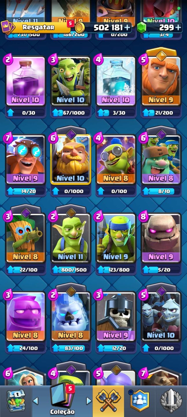 CONTA COM 28K DE TROFÉU GEMADINHA JUNTO COM CLASH ROYALE 3 HERÓI
