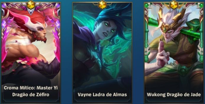 CONTA WILD RIFT MESTRE COM 4 SKINS PRESTIGIO!!!