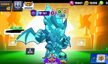 Conta Bralw Stars (2019) 32k troféus 87 Brawlers tendo 217 skins + pro pass crow