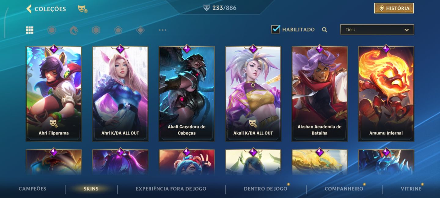 Conta ex monarca 233 skins 1100 reais (negociável)