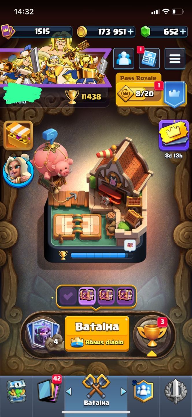 CONTA CLASH ROYALE 11k DE TROFÉUS, TODAS AS CARTAS MUITO BEM UPADA