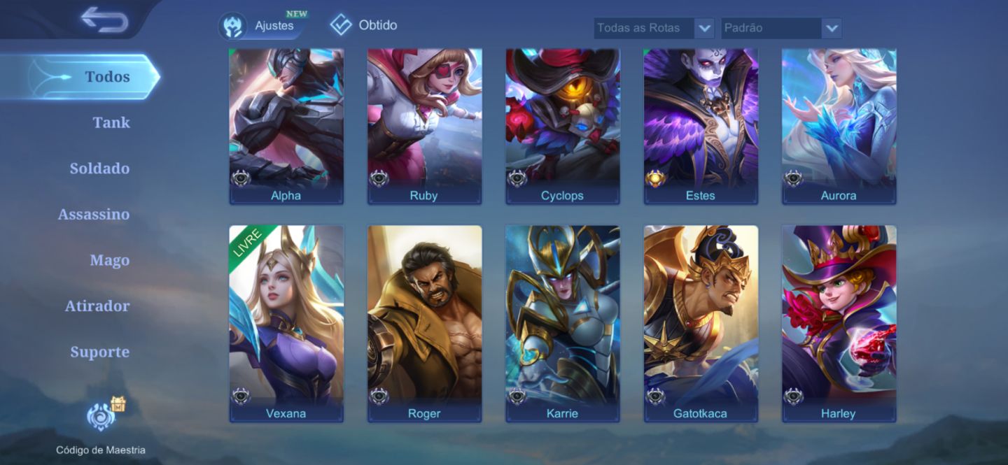Conta móbile Legends,boa p n começar do zero e tbm n ter nd