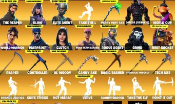 Conta com MINTY,Glow,Ceifador,Salve o mundo OG,skins World Cup 2019 e muito mais