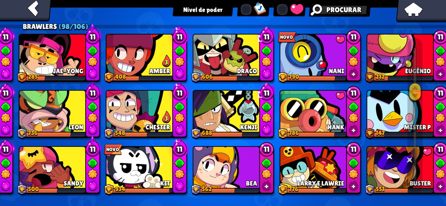 Conta de Brawl Stars é Clash Royale