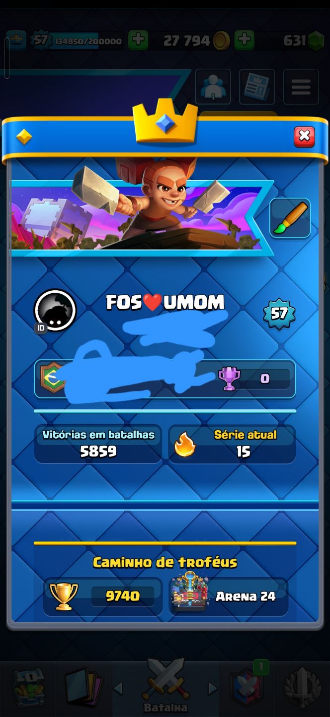 Conta supercell com clash e brawlstars muito upados
