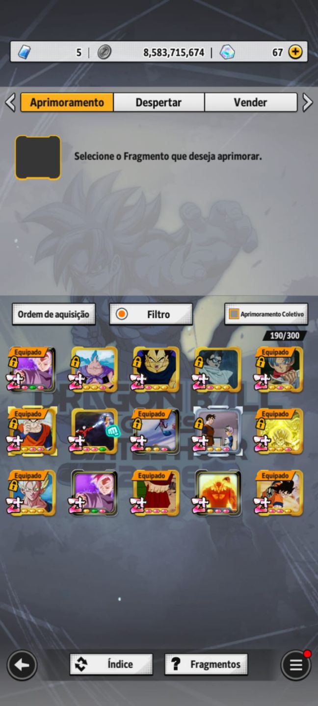 CONTA END GAME DRAGON BALL LEGENDS