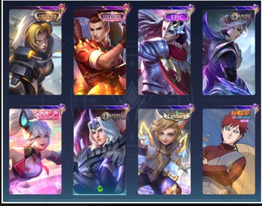 CONTA MLBB FA | VALE GAARA | NATALIA COLLECTOR | HARITH LIGHTBORN | EMBLEMAS FUL