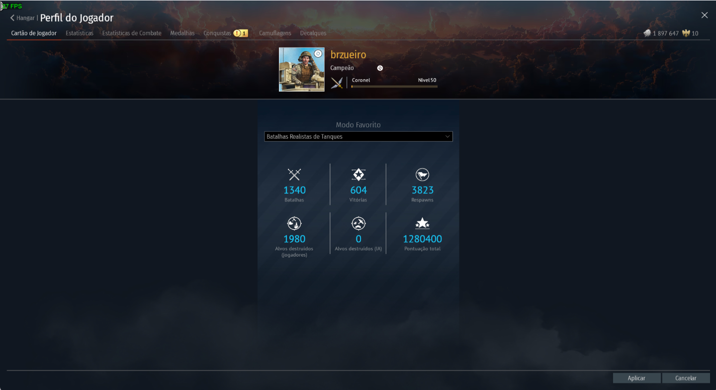CONTA FULL ACESSO WAR THUNDER