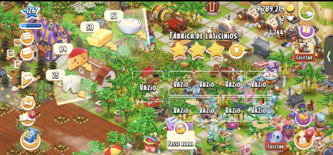CONTA INCRIVEL HAY DAY | LVL 126 | TODAS AS MAQUINAS + 9.8 MILHOES DE MOEDAS